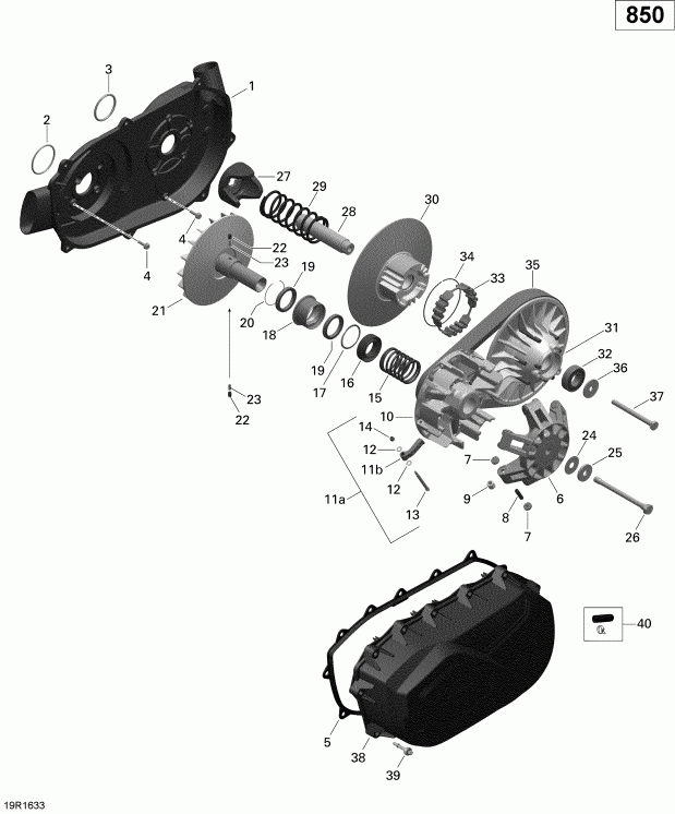 ATV BRP Outlander - Outlander MAX, 2016 - Transmission 850 Efi (outlander)