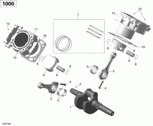 01- ,    - 1000r Efi (01- Crankshaft, Piston And Cylinder - 1000r Efi)
