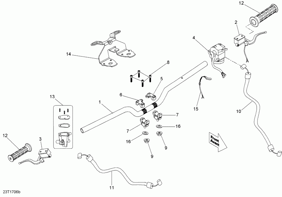 ����������� DS 90 X, 2017 - Handlebar