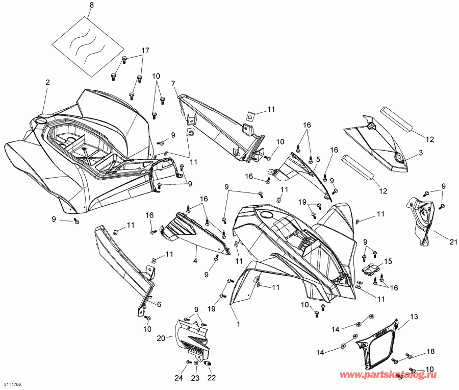  BRP DS 90 X, 2017  - Body And Accessories