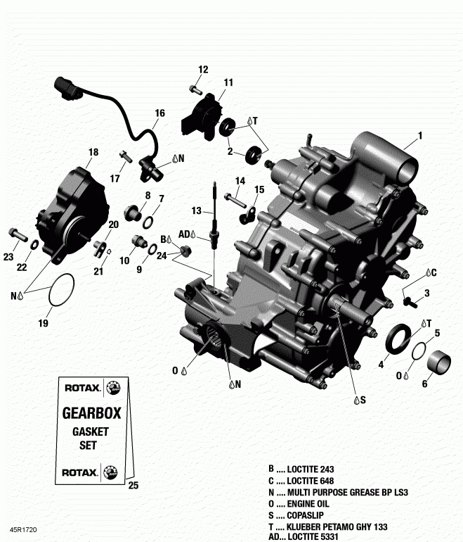 Outlander 6X6 - 1000 EFI, 2017 - Gear Box Assy Gbps 6x6