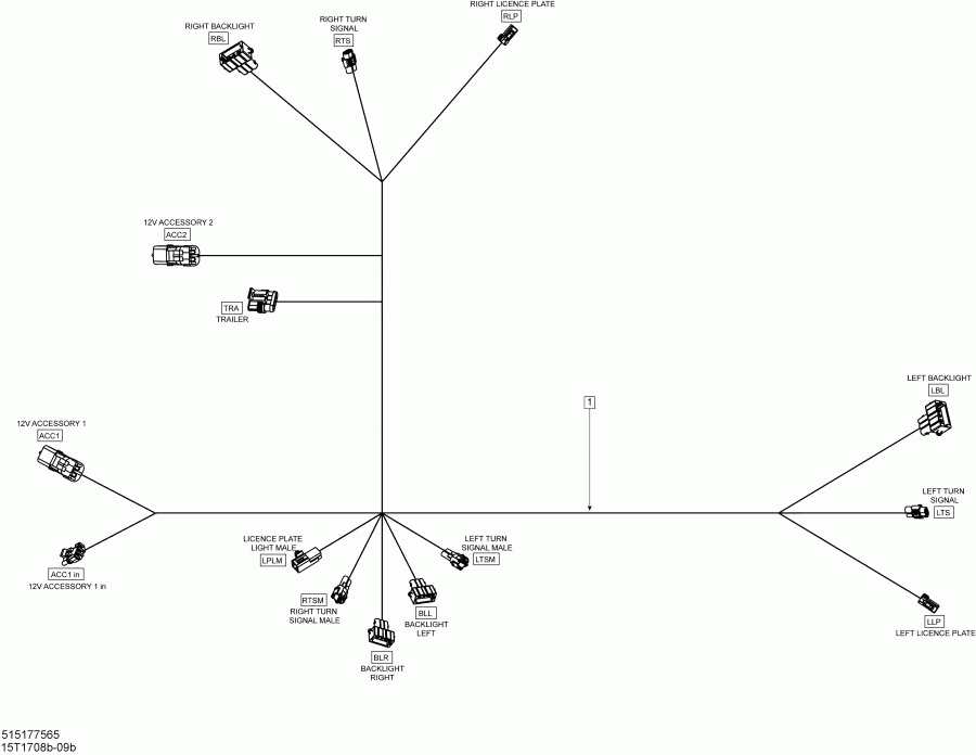 ���������� Bombardier ������ Outlander 6X6 - 650 EFI, 2017 - rear ���� ��������