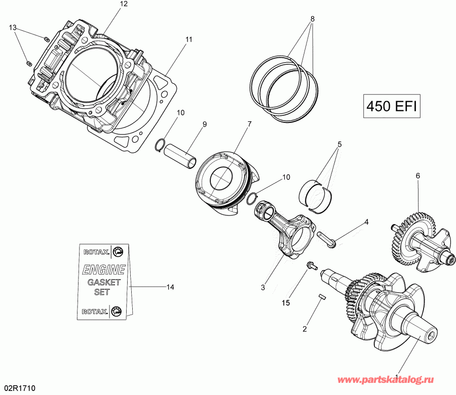  Bombardier - Crankshaft And Pistons 450 Efi