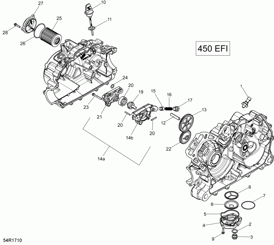 Outlander - Outlander MAX 450-570, 2017 ������ - Engine Lubrication 450 Efi