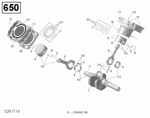 01-    - 650 Efi (01- Crankshaft And Pistons - 650 Efi)