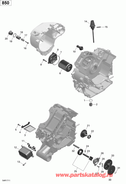  Outlander - Outlander MAX 570 PRO-650-850-1000, 2017 - Engine Lubrication 850 Efi