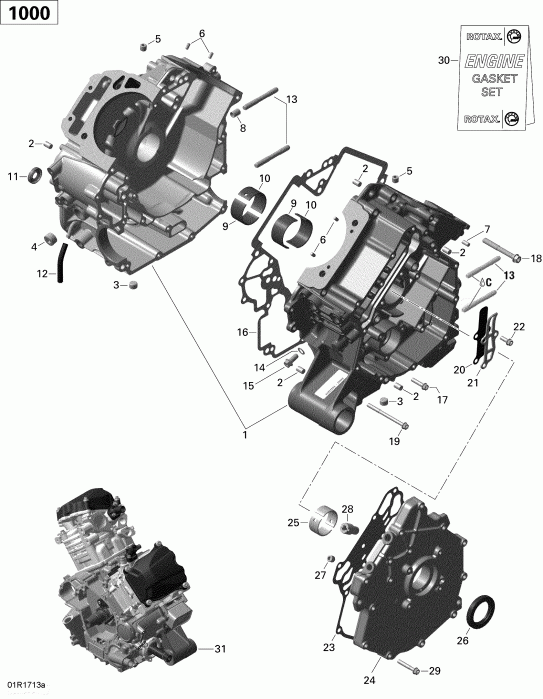    Renegade, 2017 - Crankcase 1000r Efi (xmr)