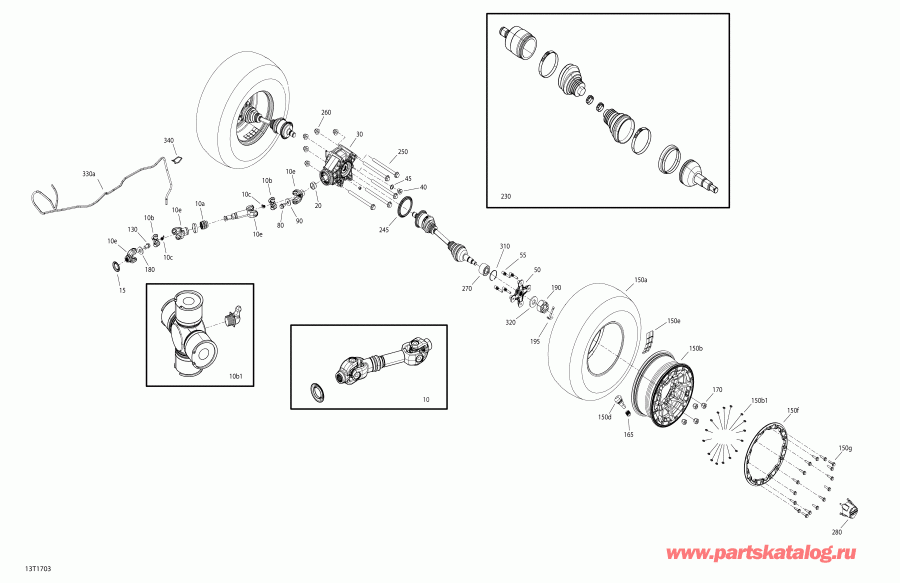 ���������� BRP Renegade, 2017 ������ - Drive, Rear Renegade 1000r