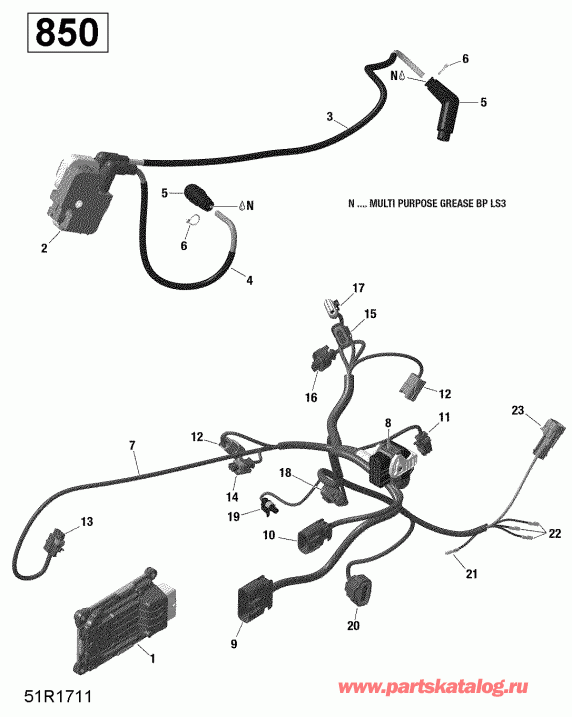 Renegade, 2017  - Engine Harness And Electronic Module 850 Efi (renegade)