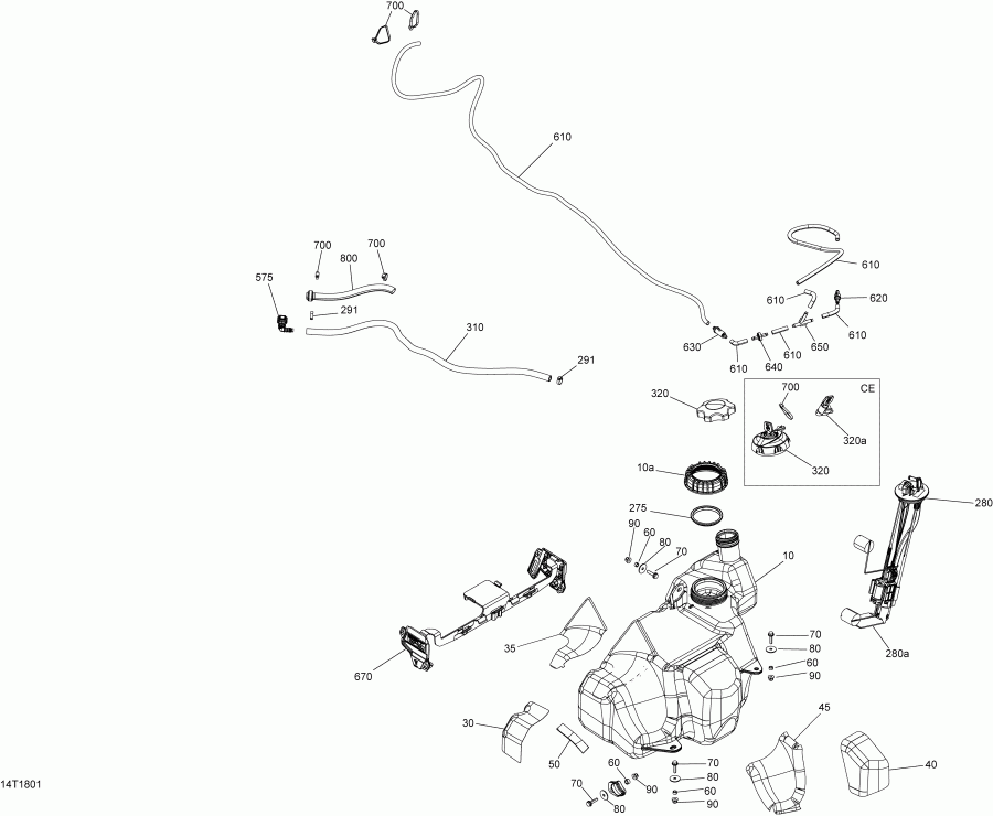 ������������ BRP Outlander 450 EFI, 2018 - Fuel Outlander 450