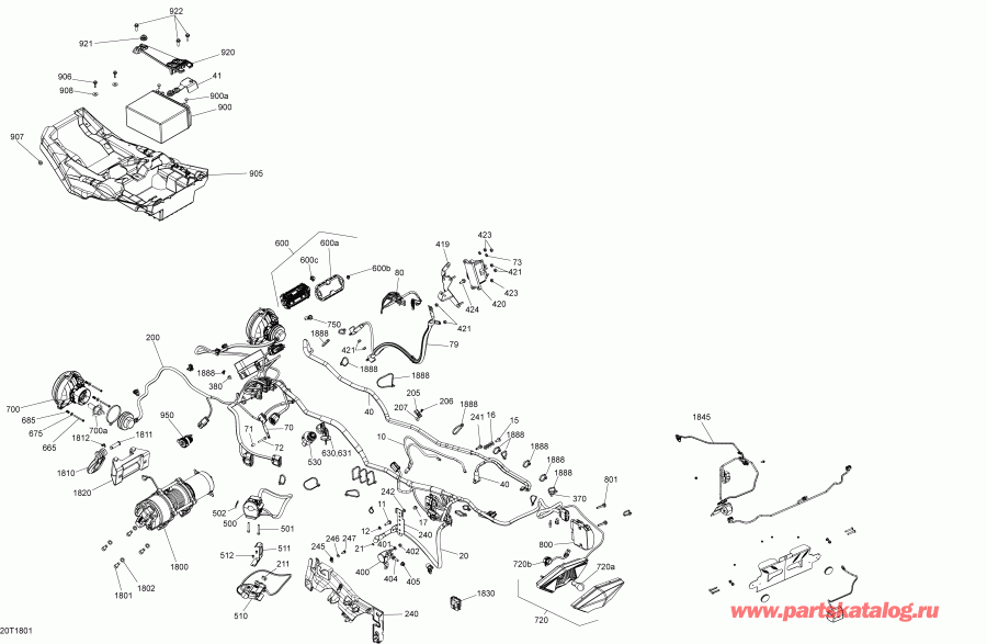 ������������ Bombardier Outlander 450 EFI, 2018 - ��������� System G2l 450 Efi