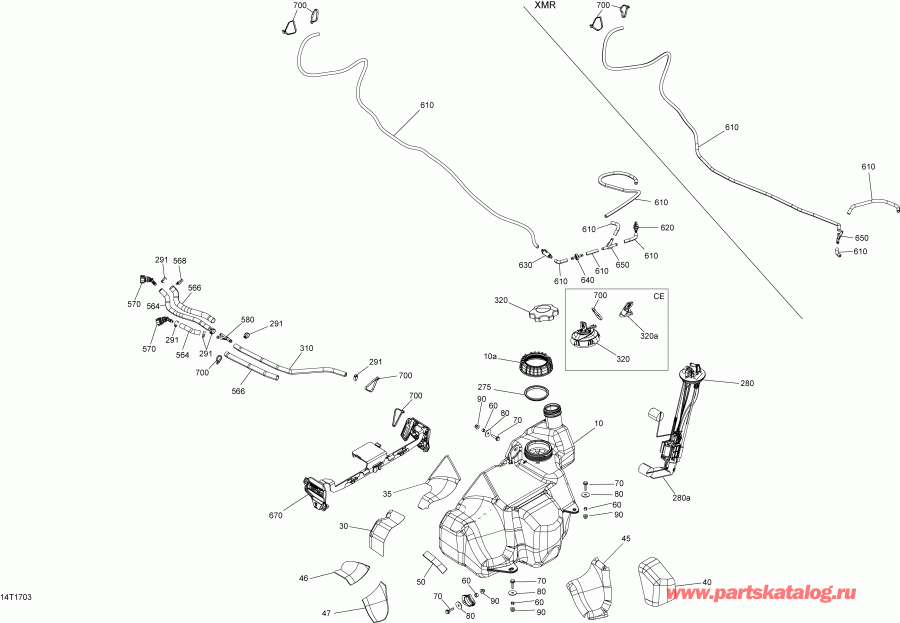 BRP Outlander 570 EFI T3 including old EU Regulation - Built before Nov 2017, MY 2018  - Fuel Renegade Outlander 570 650 850 1000