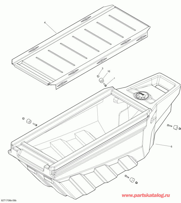 BRP ������ Outlander 6X6 - 650 EFI, 2018 - Cargo Drawer Box Kit