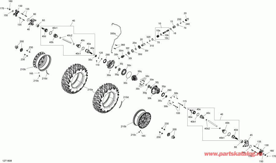  Bombardier  Outlander 6X6 T3 650 EFI, 2018 - Drive, Front