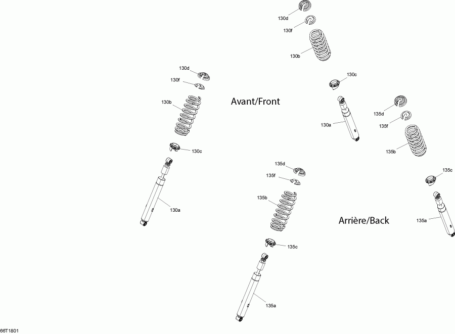 Outlander T3 570 EFI, 2018  - Shocks Dps