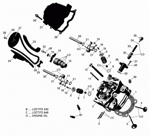 01-   , Front (01- Cylinder Head, Front)