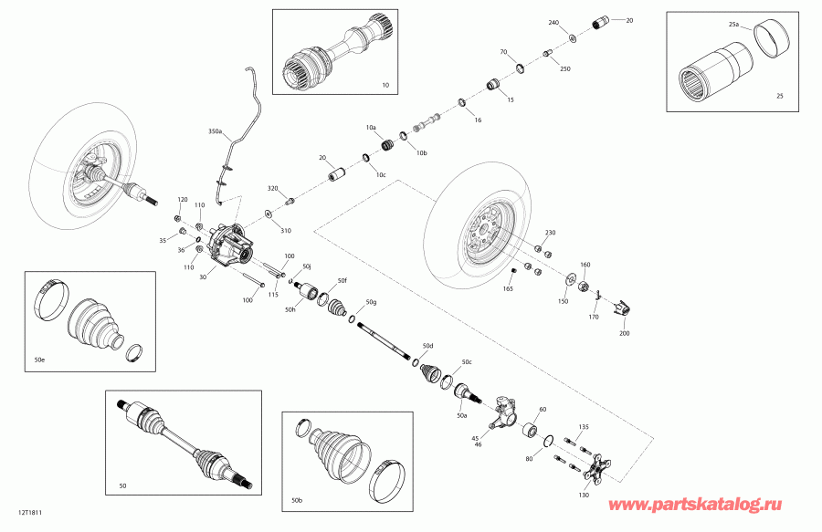 ������������  Outlander 650 EFI (Including T3 old EU Regulation - Built before Nov 2017) MY2018 - Front Drive Common Parts 650