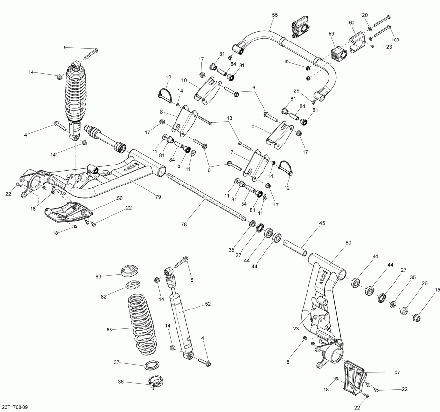 ATV BRP ������ Outlander 6X6 - 1000 EFI, 2018 - Rear Suspension