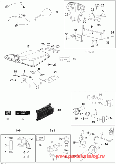 ����������  Outlander 6X6 - 1000 EFI, 2018 ������ - T3 Parts