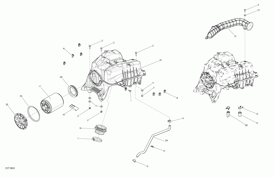 ATV   Outlander 6X6 T3 1000 EFI, 2018 - Air Intake