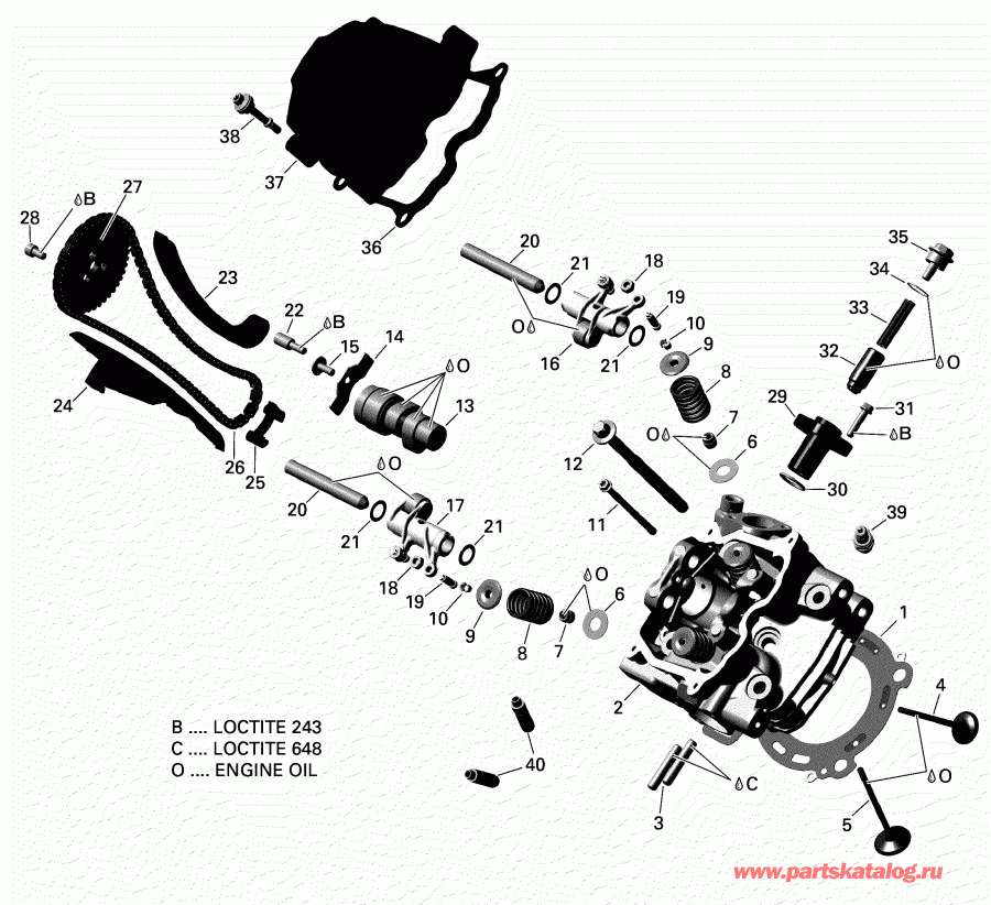 ATV  Outlander T3 570 EFI, 2018 (3FJD) - Cylinder Head, Front