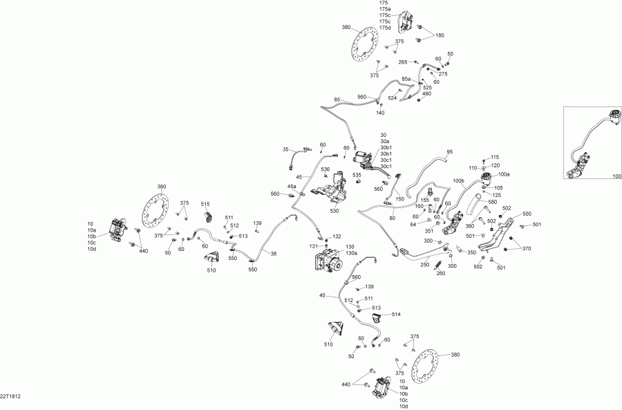 ATV Bombardier ������ Outlander T3 570 EFI, 2018 (3FJD) - Brakes Abs