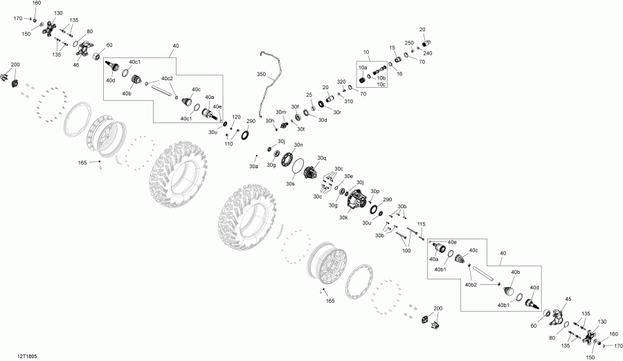    Outlander T3 570 EFI, 2018 (3FJD) - Drive, Front
