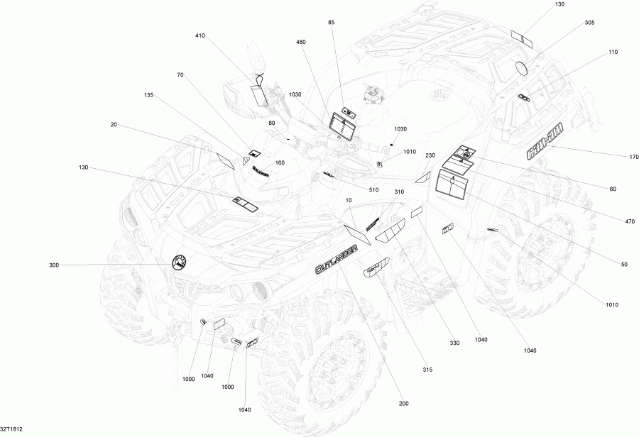���������� Bombardier Outlander T3 570 EFI, 2018 (3FJD) ������ - ��������