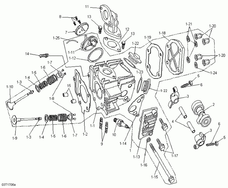 ������������ Bombardier DS 90 X, 2018 ������ - Cylinder Head And Intake Manifold