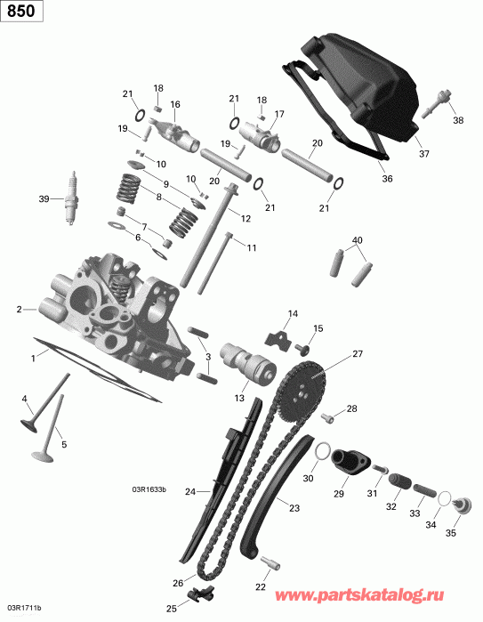 ���������� BRP - Cylinder Head, Rear 850 Efi