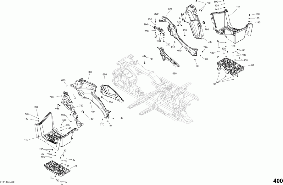 ������������  Outlander 850 EFI, 2018 - Body And Accessories G2 Side Body Parts Package Hunting