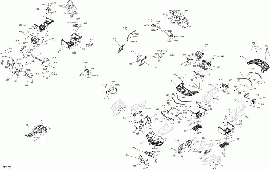 ������������ BRP ����������� Outlander 850 EFI, 2018 - Body And Accessories Xmr