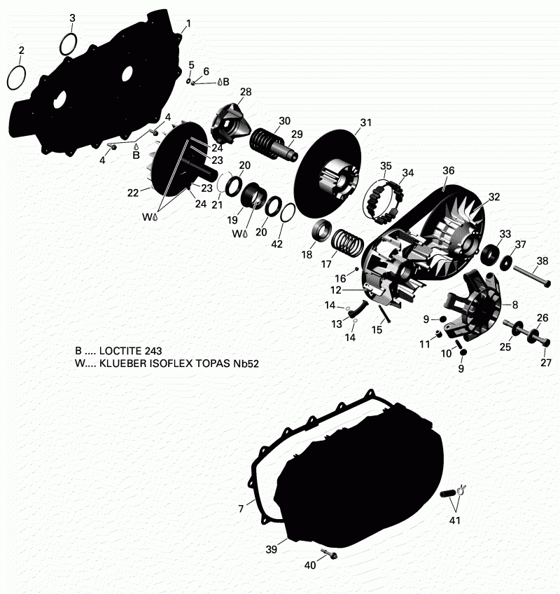 ATV Bombardier Outlander MAX 6X6 - 650 EFI - T3, 2018 - Transmission