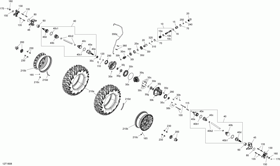 ������������ BRP ����������� Outlander MAX 6X6 - 650 EFI - T3, 2018 - Drive, Front