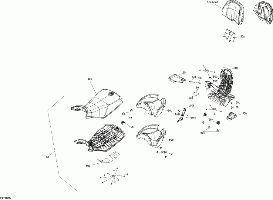  BRP Outlander MAX 6X6 - 650 EFI - T3, 2018  - Seat