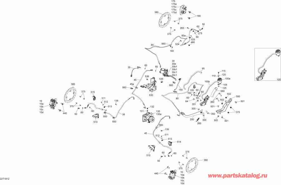 ����������  ����������� Outlander T3 650 EFI, 2018 - Brakes Abs