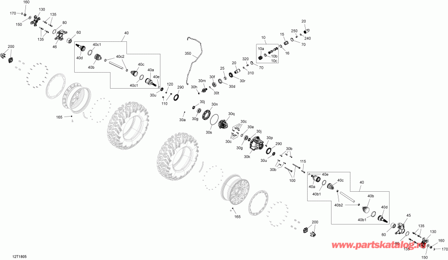 BRP Outlander T3 650 EFI, 2018  - Drive, Front