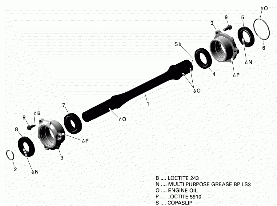  BRP  Outlander T3 650 EFI, 2018 - Drive Shaft