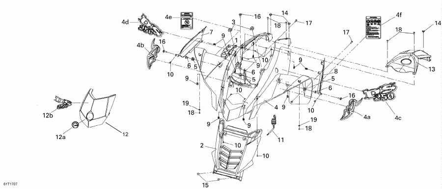 ATV BRP  DS 250, 2018 - Front Fender North America