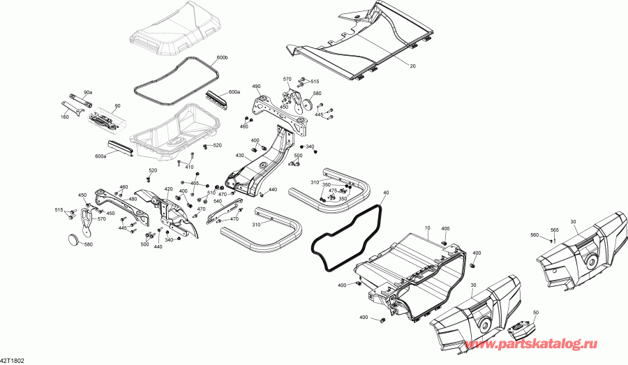 Bombardier Outlander 1000R EFI, MY2018  - Rear Box G2