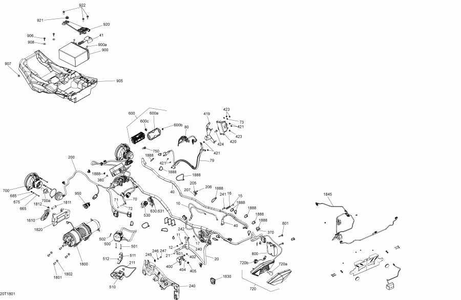 BRP Outlander MAX 450 EFI, (Including T3 old EU Regulation - Built before Nov 2017) MY2018 - Electrical System G2l 450 Efi