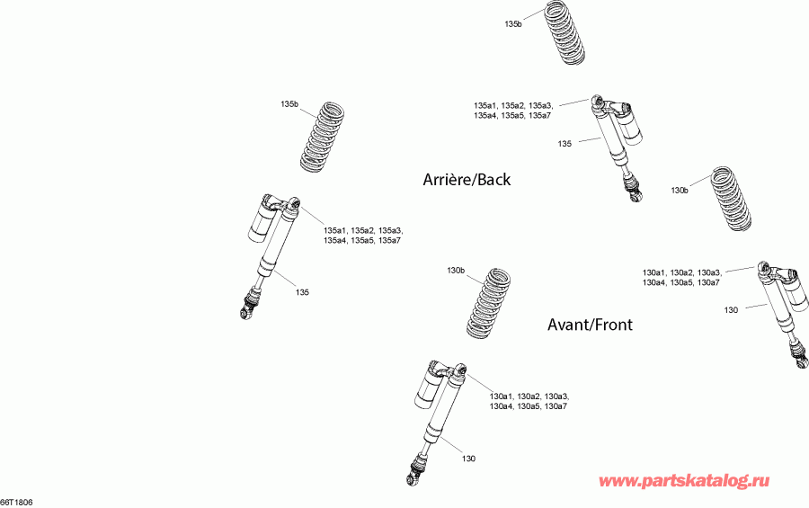   Outlander T3 1000 EFI, 2018 - Shocks Xtp