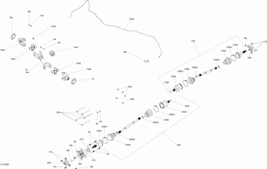 ������������ BRP Outlander T3 1000 EFI, 2018 ������ - Drive, Rear G2