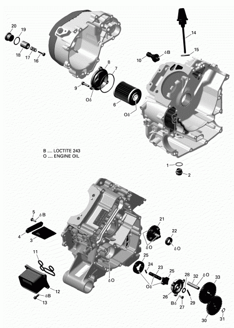 ATV BRP  Outlander T3 MAX 570 EFI, 2018 - Engine Lubrication