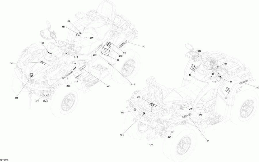  BRP Outlander T3 MAX 570 EFI, 2018  - 