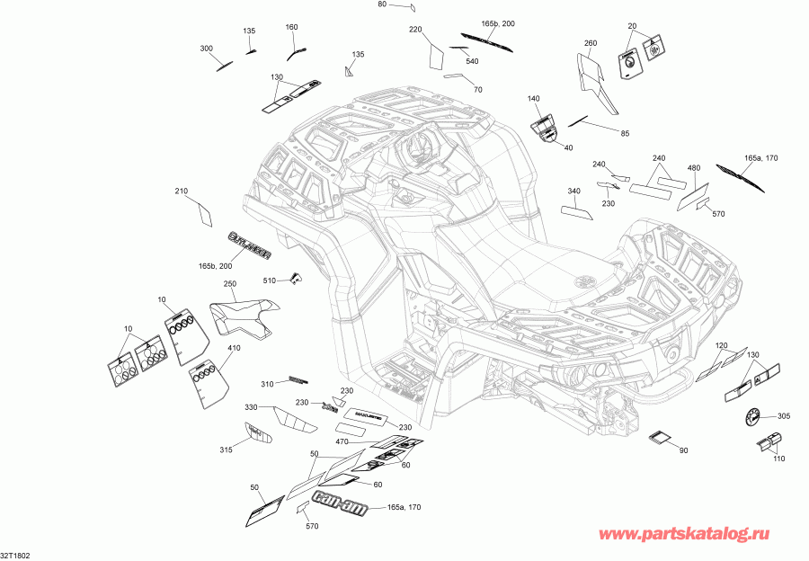 ������������ BRP Outlander MAX 850 EFI, 2018 ������ - Decals G2 Outlander