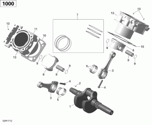 01- ,    - 1000 Efi (01- Crankshaft, Piston And Cylinder - 1000 Efi)