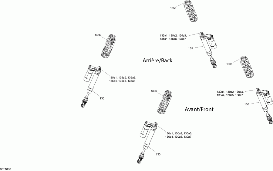 Outlander T3 MAX 1000 EFI, 2018 - Shocks Xtp