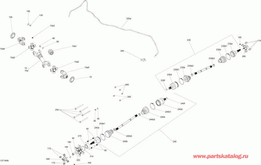 Outlander T3 MAX 1000 EFI, 2018  - Drive, Rear G2