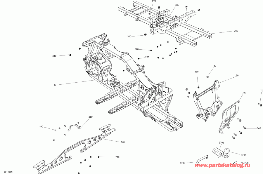  Bombardier  Outlander T3 MAX 1000 EFI, 2018 - Frame